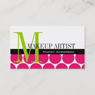 Makeup Artist Business Cards in Pink Visitenkarte