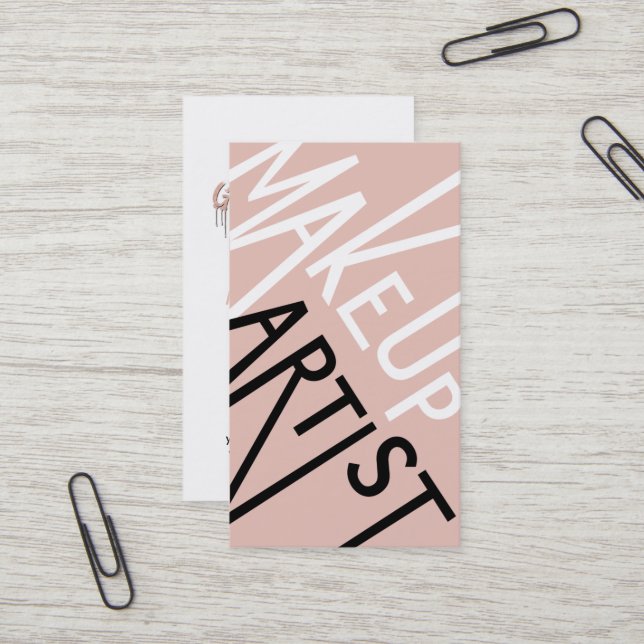 Makeup Artist Business Cards Visitenkarte (Vorderseite/Rückseite Beispiel)