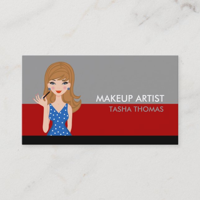 Makeup Artist Business Cards Visitenkarte (Vorderseite)