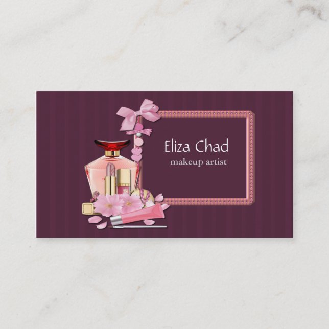 Makeup artist Business Cards Visitenkarte (Vorderseite)
