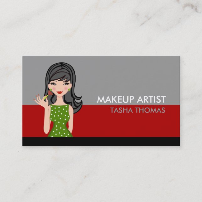 Makeup Artist Business Cards Visitenkarte (Vorderseite)