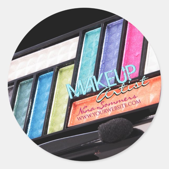Makeup Artist Colorful Eyeshadow Palette Aufkleber (Vorderseite)