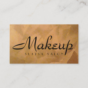Makeup Artist Copper Metallic Business Card Visitenkarte