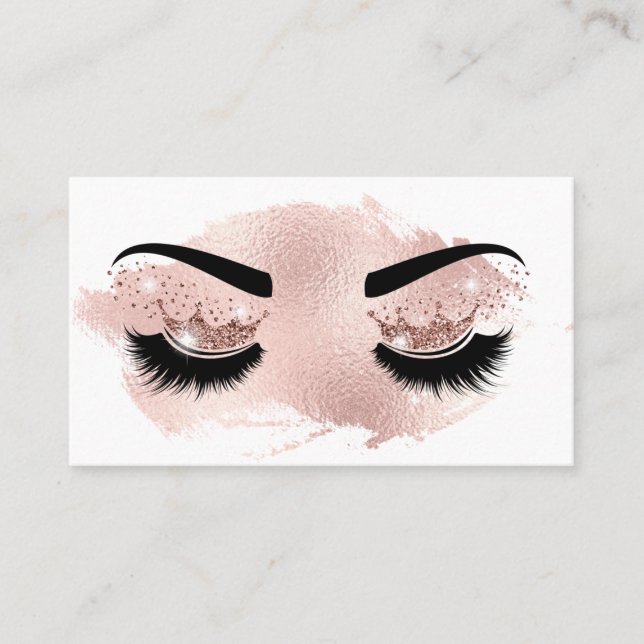 Makeup artist Crown Lashes Schönheitssalon Visitenkarte (Vorderseite)