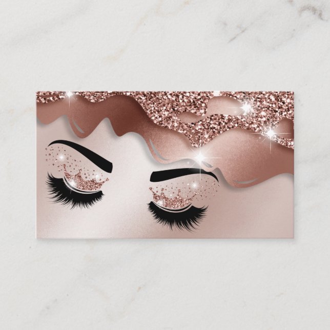 Makeup artist Crown Lashes Schönheitssalon Visitenkarte (Vorderseite)