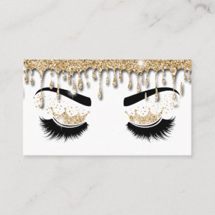 Makeup artist Crown Lashes Schönheitssalon Visitenkarte