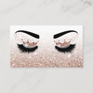 Makeup artist Crown Lashes Schönheitssalon Visitenkarte