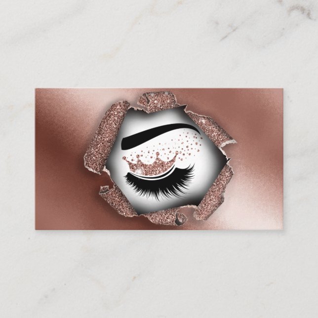 Makeup artist Crown Lashes Schönheitssalon Visitenkarte (Vorderseite)