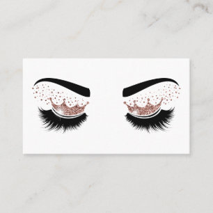 Makeup artist Crown Lashes Schönheitssalon Visitenkarte