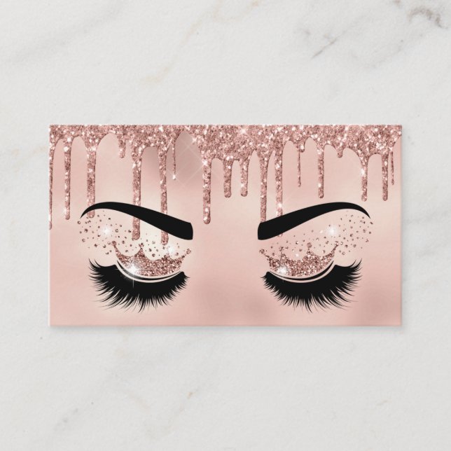 Makeup artist Crown Lashes Schönheitssalon Visitenkarte (Vorderseite)