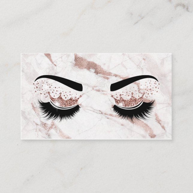 Makeup artist Crown Lashes Schönheitssalon Visitenkarte (Vorderseite)
