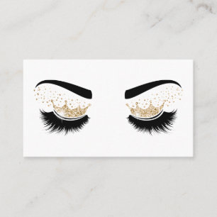 Makeup artist Crown Lashes Schönheitssalon Visitenkarte