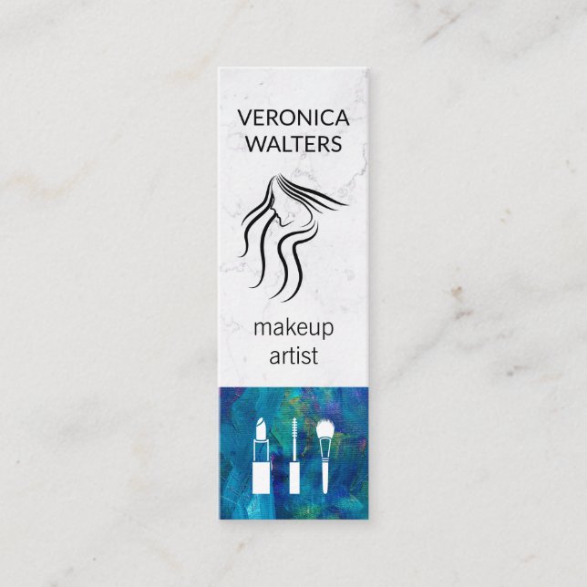 Makeup Artist | Damen Beauty | Makeup Mini Visitenkarte (Vorderseite)