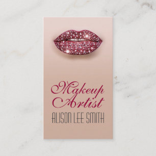 Makeup Artist/Diamonds Sparkle Lips Visitenkarte