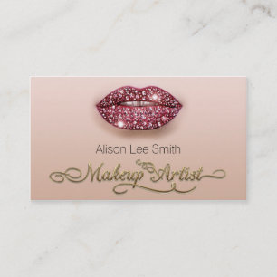 Makeup Artist/Diamonds Sparkle Lips Visitenkarte