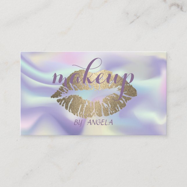 Makeup artist Elegant Glittery Visitenkarte (Vorderseite)