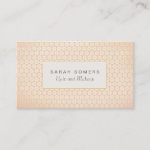 Makeup Artist Elegantes hellrosa Muster Visitenkarte