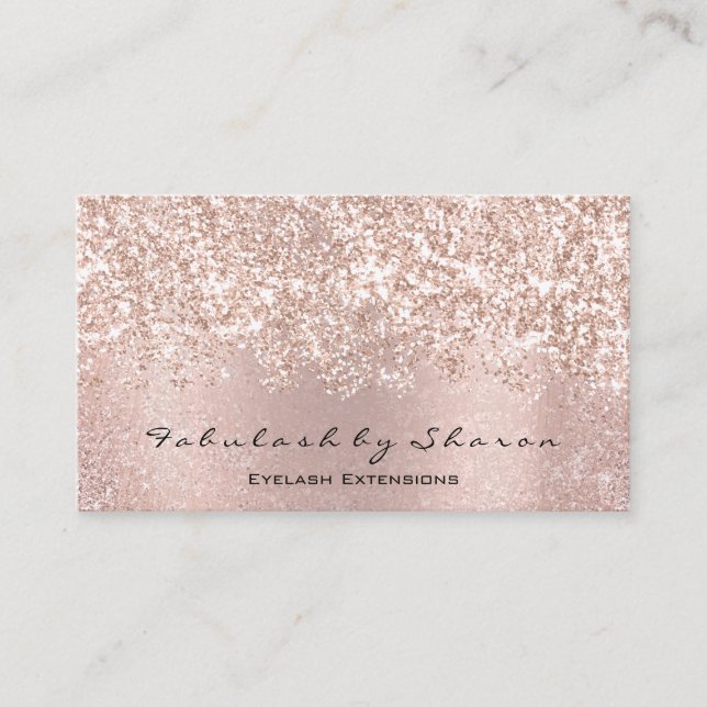 Makeup Artist Event Beauty Blogger Glitzer Lux Visitenkarte (Vorderseite)