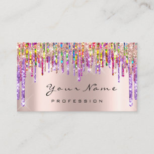 Makeup Artist Event Nails Holograph Unicorbo Visitenkarte