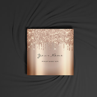 Makeup Artist Event Planner Glitzer Spark Event Quadratische Visitenkarte