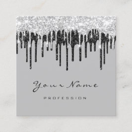 Makeup Artist Event Planner Grau Quadratische Visitenkarte