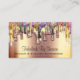 Makeup Artist Eventplaner Hochzeiten Tropfen Gold Visitenkarte