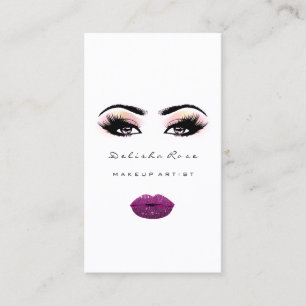 Makeup Artist Eye Lashes Glitzer Eyebrow Lips Glam Visitenkarte