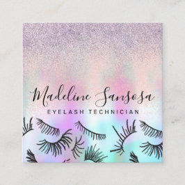 Makeup Artist Eye Lashes Quadratische Visitenkarte