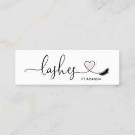 Makeup Artist Eyebrow Eyes Lashes Herz Mini Visitenkarte