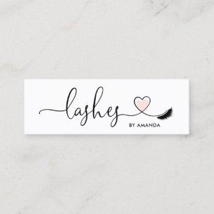 Makeup Artist Eyebrow Eyes Lashes Herz Mini Visitenkarte