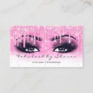 Makeup Artist Eyebrow Lash Glitzer Tropfen Berry P Visitenkarte