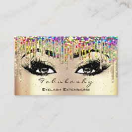 Makeup Artist Eyebrow Lash Glitzer Tropfen Glitzer Visitenkarte