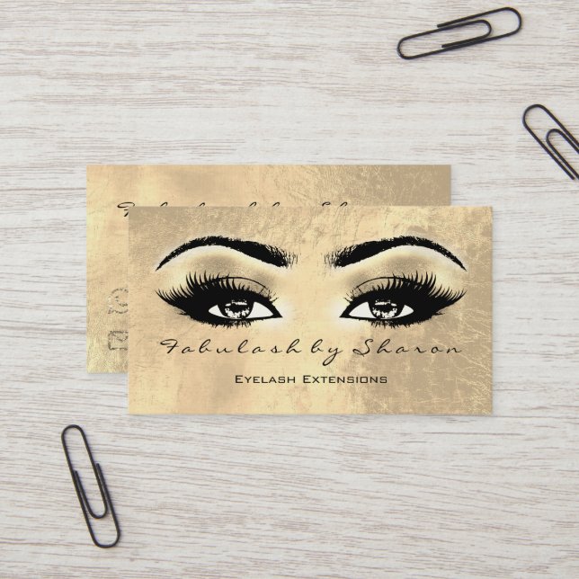 Makeup Artist Eyebrow Lashes Lashes Visitenkarte (Vorderseite/Rückseite Beispiel)