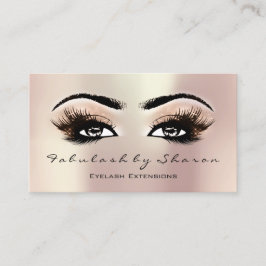 Makeup Artist Eyebrow Lashes Rose Gold Visitenkarte