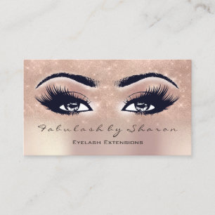 Makeup Artist Eyebrow Lashes Rose Spark Visitenkarte