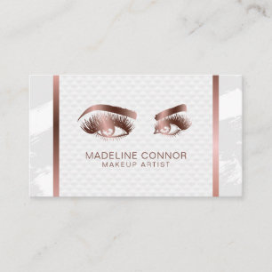 Makeup artist Eyebrows Lashes Glitzer Rose Gold Visitenkarte