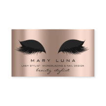 Makeup Artist Eyebrows Lashes Rose Gold Black