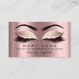 Makeup Artist Eyebrows Lashes Spark Rose Social Visitenkarte