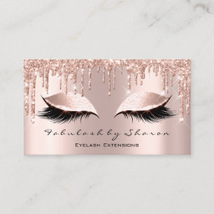 Makeup Artist Eyelash Affiliate Logo-Tropfen Blush Visitenkarte