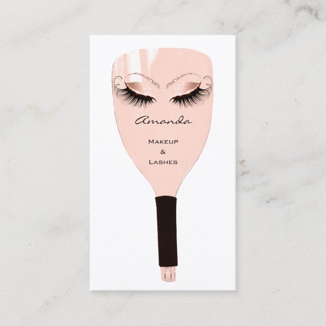 Makeup Artist Eyelash Extension Hair Stylist Face Visitenkarte (Vorderseite)
