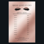 Makeup Artist Eyelash Extensions Flyer<br><div class="desc">Maskenbildner-Kosmetiker- Eyelash Extensions-Flyer-Preisliste in Rose´-Goldfarben. Über " weiteres personalisieren" können Sie Schriftart, Farbe, Position etc. individuell wählen und verändern.
Bei diesem Produkt werden keine Glitzerpartikel verwendet, Rose´-Gold ist nur der Farbton.</div>