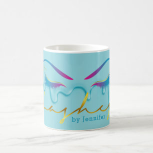 Makeup Artist Eyelash Lashes Paint Tropfen Aquamar Kaffeetasse