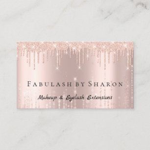 Makeup Artist Eyelash Lashes Rose Tropfen Lux Visitenkarte