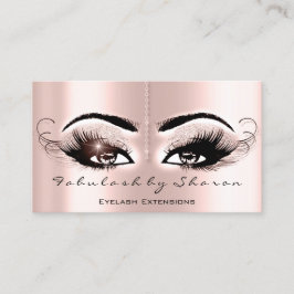 Makeup Artist Eyelash Rose QR Code Visitenkarte