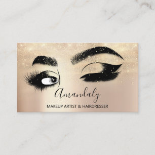 Makeup Artist Eyelashes Rose QRCODE Logo Broschüre Visitenkarte