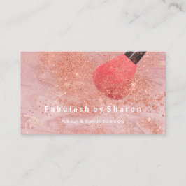 Makeup Artist Eyes Lash Glitzer Rose Pulver Kupfer Visitenkarte