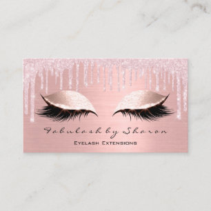 Makeup Artist Eyes Lashes Glitzer Tropfen Rose Blu Visitenkarte