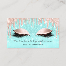 Makeup Artist Eyes Lashes Glitzer Tropfen Rose Blu Visitenkarte