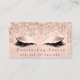 Makeup Artist Eyes Lashes Glitzer Tropfen Rose Bro Visitenkarte