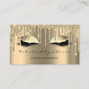 Makeup Artist Eyes Lashes Glitzer Tropfen Sepia Go Visitenkarte